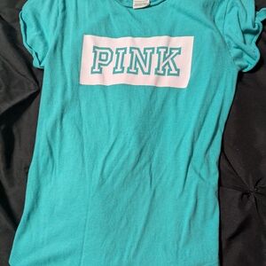PINK Victoria's Secret Women Aqua Tee
